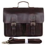 TucciPolo 7105Q-1 Cow Leather Style Men's Briefcase Laptop Messenger Bag