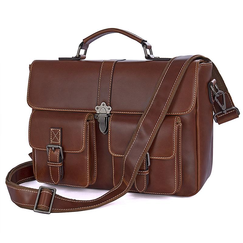 Buy tuccipolo 7376b mens genuine vintage cow leather briefcase laptop ...