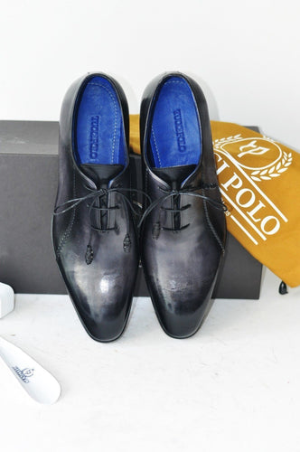 Tuccipolo black oxford mens handcrafted italian leather luxury shoe wi