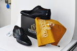 TucciPolo Mens Derby Style Handcrafted Black Leather Luxury Shoes