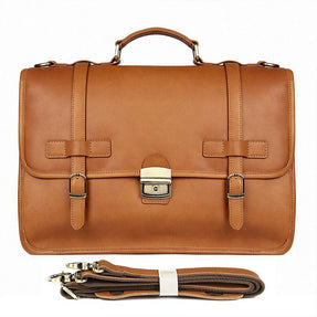 TucciPolo 7397B Mens Messenger Leather Laptop Briefcase Bag