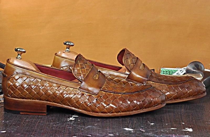 Classy Brown Leather Moccasin Shoes for Men, Men Brown Leather Loafer Shoes