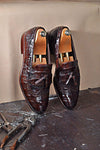 TucciPolo Troy Bespoke Mens Genuine Crocodile Leather Luxury Loafers with Tassels