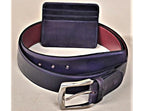 TucciPolo SET of Handmade Purple Belt & Card Holder